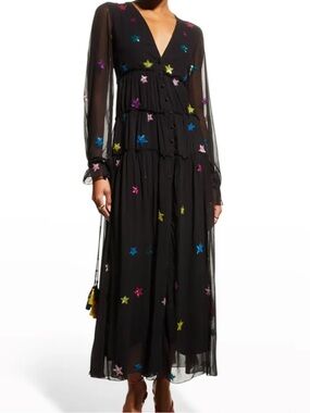 Rococo Sand Sequin Star Maxi Dress in Multicolored